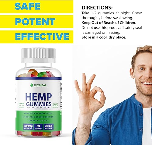 Miniatura 2 de Official... BioHeal Gummies - Gomitas de cáñamo Bio Heal de mezcla premium Bio cura cáñamo, 1500 mg de extracto de cáñamo extra fuerte fórmula