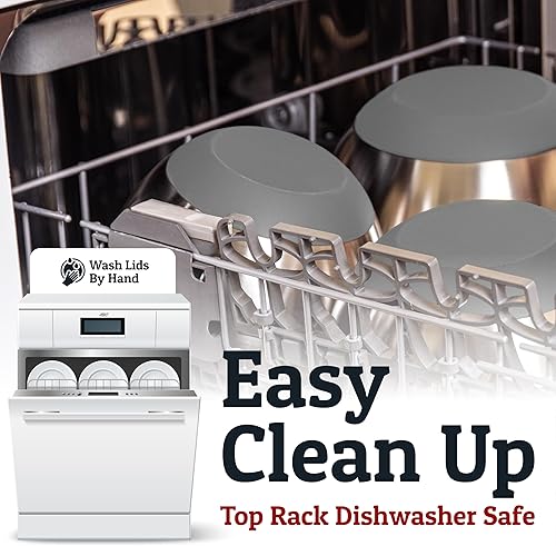 Miniatura 5 de Priority Chef Juego de tazones de mezcla de alta calidad con tapas herméticas, juego de tazones de mezcla de acero inoxidable más grueso, cuencos