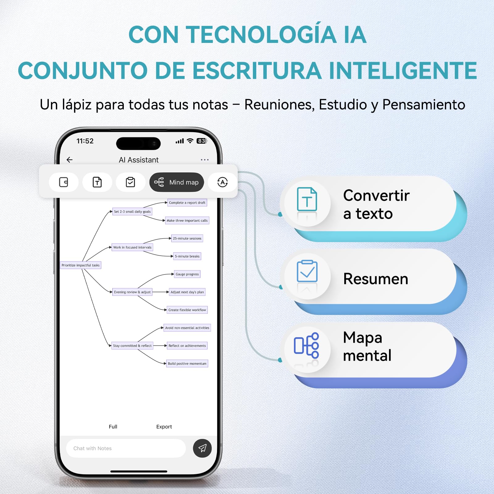 NEWYES SyncPen 4.0 - Cuaderno Digital & Pizarra Digital & Bolígrafo Inteligente, Sincronización y Reconocimiento en 73 Idiomas, 6 Recargas, Ideal para Apuntes de Clase y Minutas de Reuniones