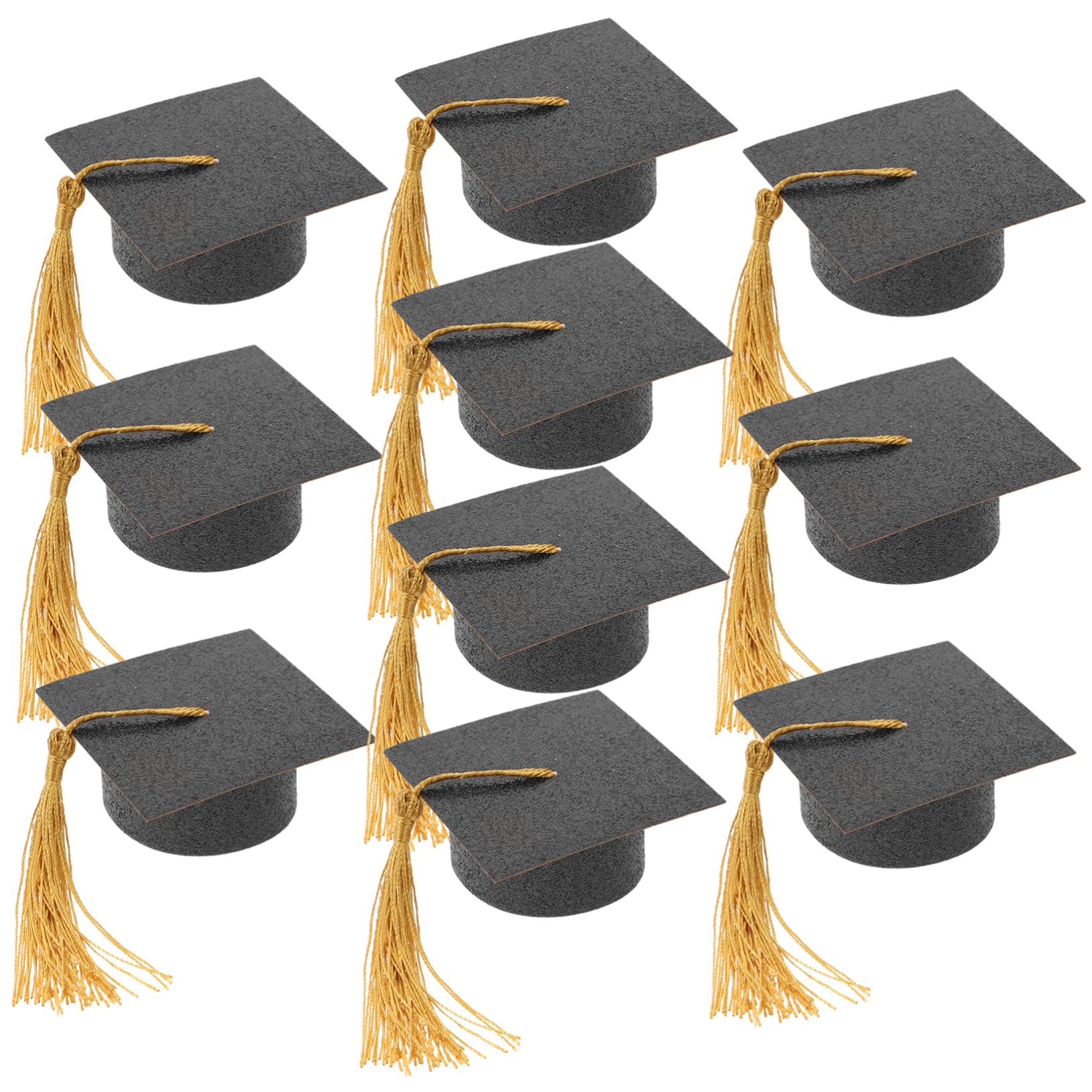 5sets Graduation Cap Mini Dekorative Hüte Für Getränke Wein Kelche 10 Stücke * 5