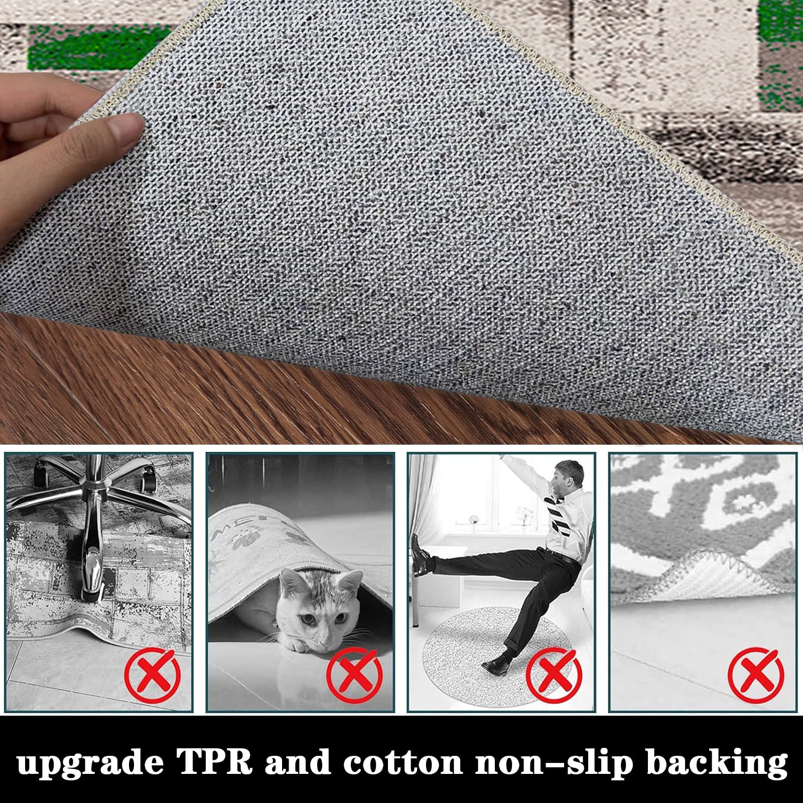 JaevKwzy Chair mat for Hard Floors Heavy Duty Office Chair Mats for Carpeted and Hardwood Floor Carpet Protector Chair Mat Floor Mats Wood/Tile Protection Mat for Office & Home 70 x 100 cm - Image 6