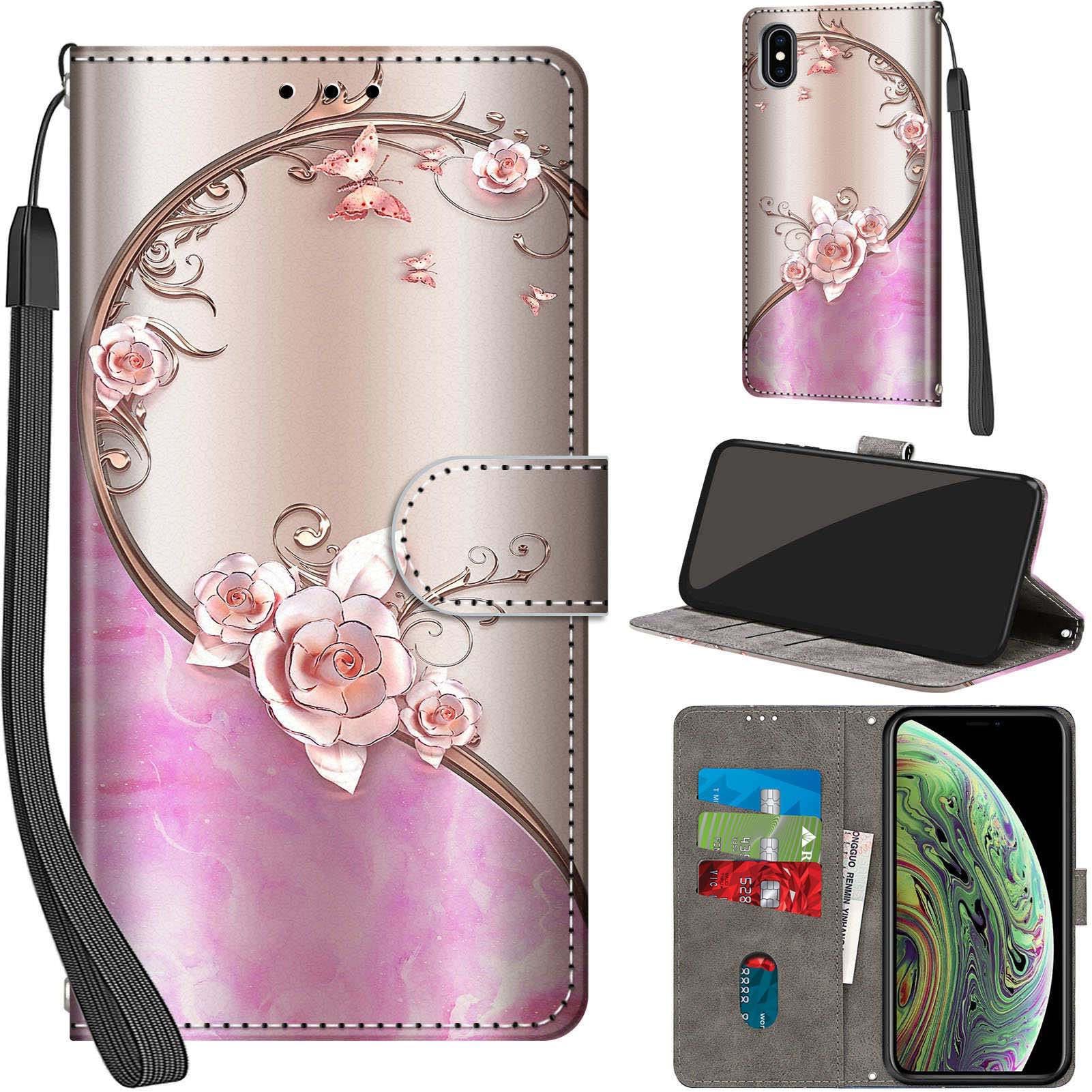 Custodia Con Supporto Stand Cover Per IPhone X/XS, Pelle Flip Case Antiurto Portafoglio Con Kickstand Slot Per Schede Custodia Compatibile IPhone X/iPhone XS Custodia Iphone X Xs