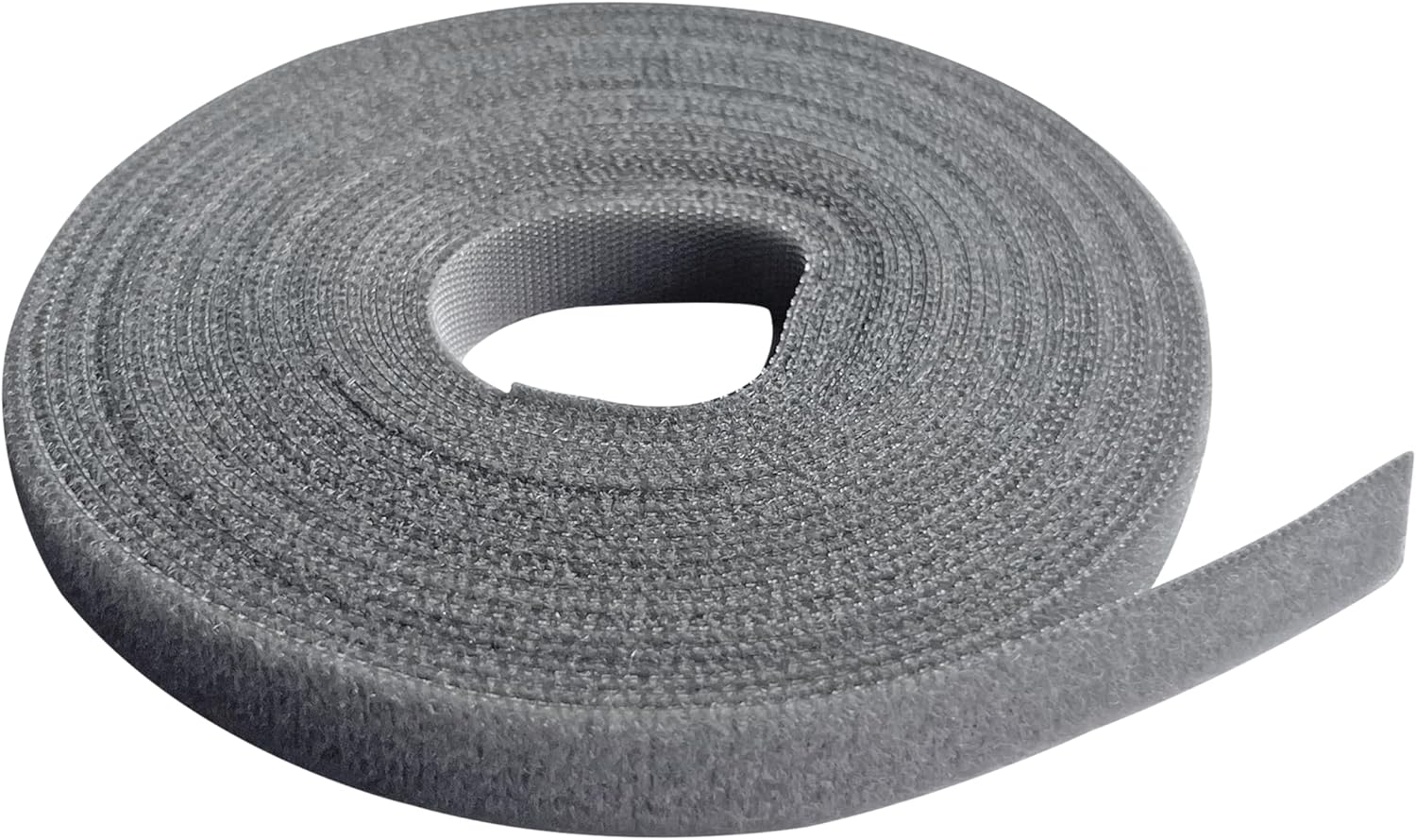 Fastening Tapes Hook and Loop Reusable Straps Wires Cords Cable Ties - 1/2"" Width, 15' x 3 Rolls Grey, BY0882403A