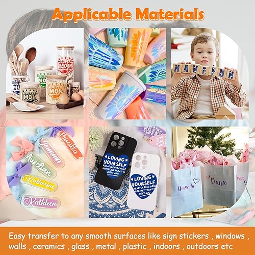 Miniatura 10 de TECKWRAP Cinta de transferencia de vinilo mate para rollo de vinilo 12 pulgadas x 10 pies de baja adherencia para una fácil aplicación en capas,