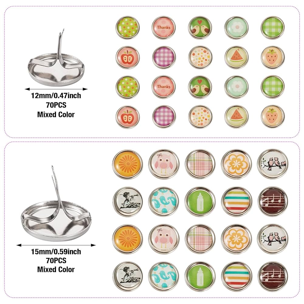 Amazon.co.jp: Beadthoven 約140個 ミックスパターン 2サイズ