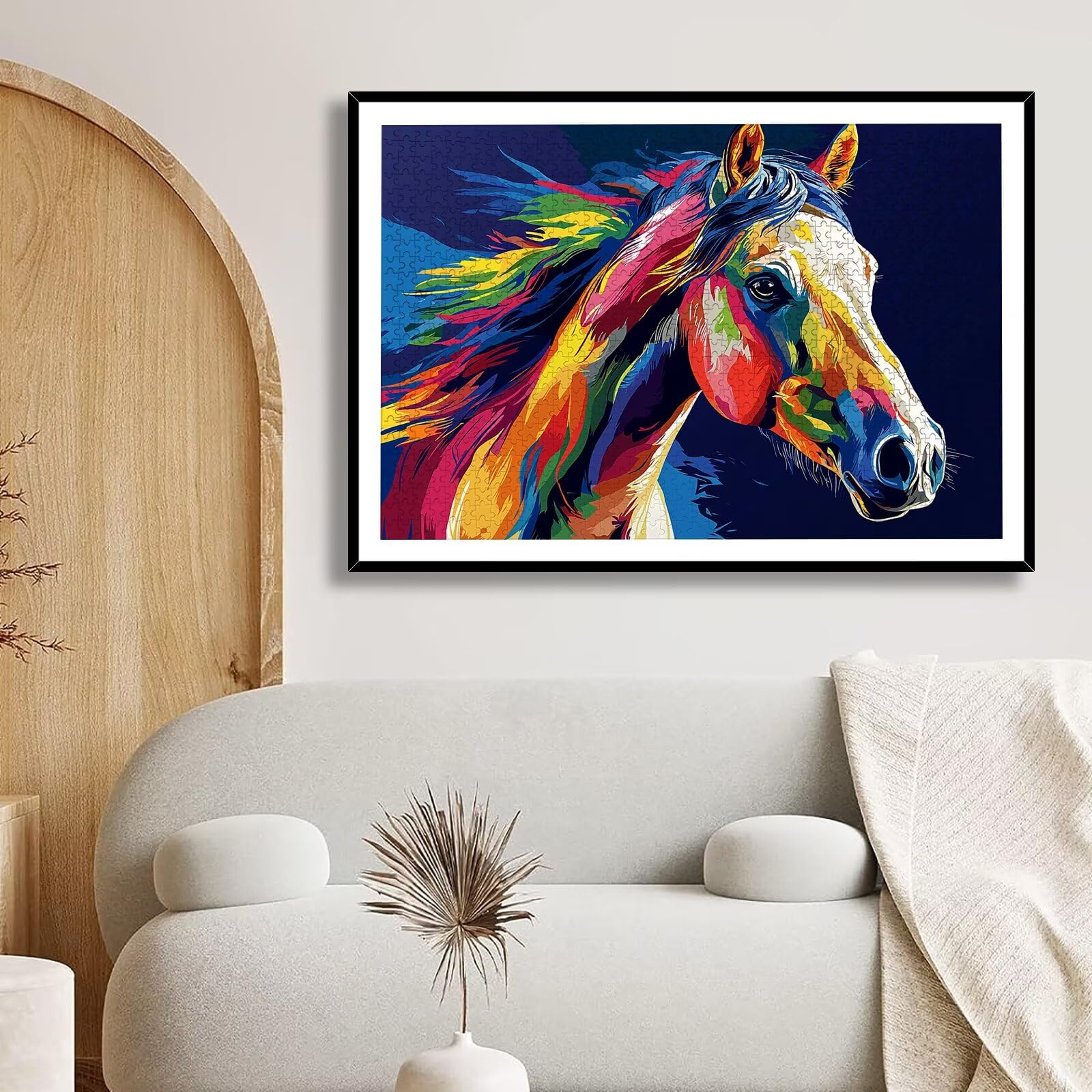 Puzzle 3000 Pezzi Cavallo, Puzzle Animale 3000 Pezzi Arte per Adulti e Bambini, Misura: 122x81 cm, Puzzles Legno per Adulti con Squisita Scatola di Imballaggio, Idea Regalo Donna, Regalo Uomo, -9191