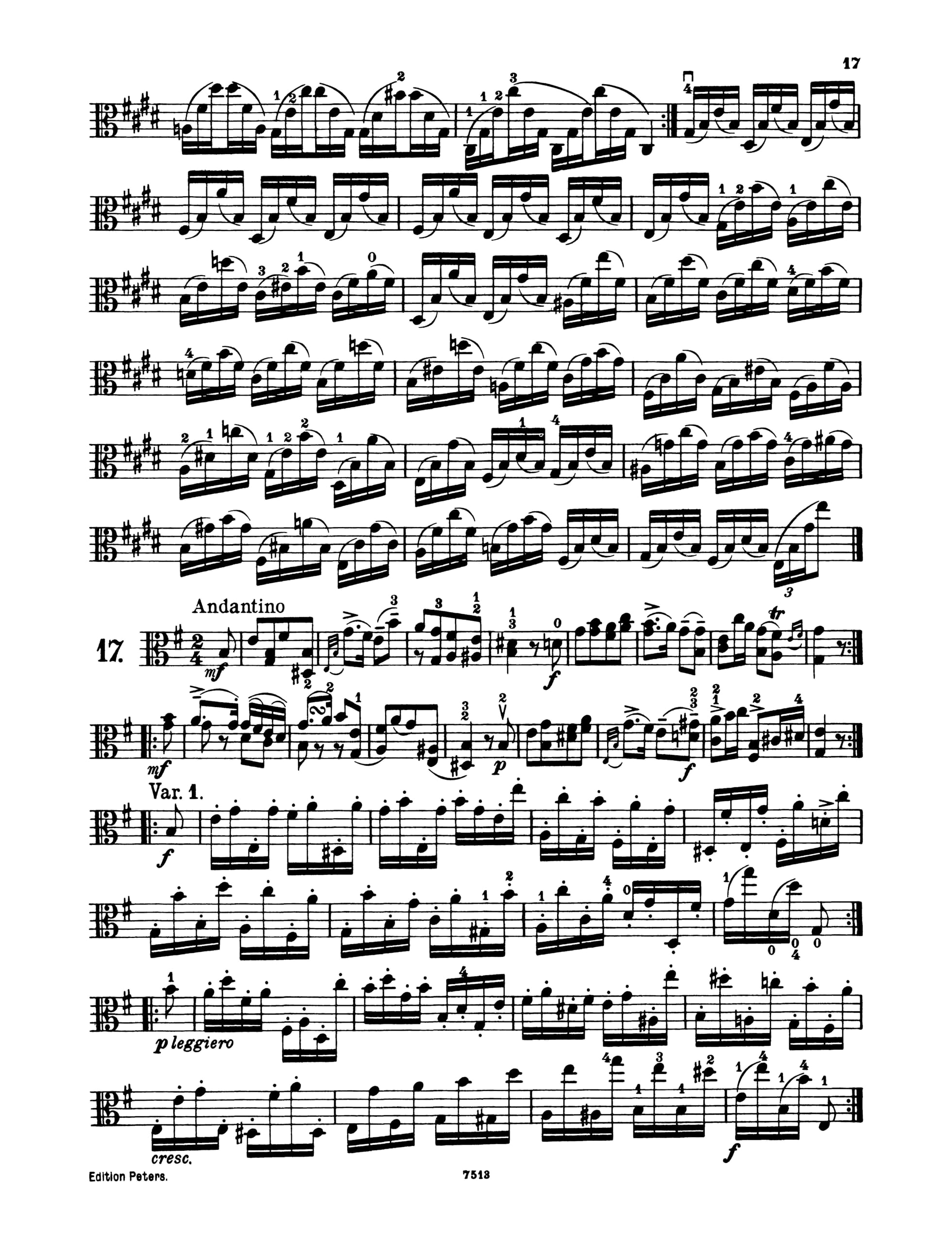 41 Caprices Op. 22 for Viola