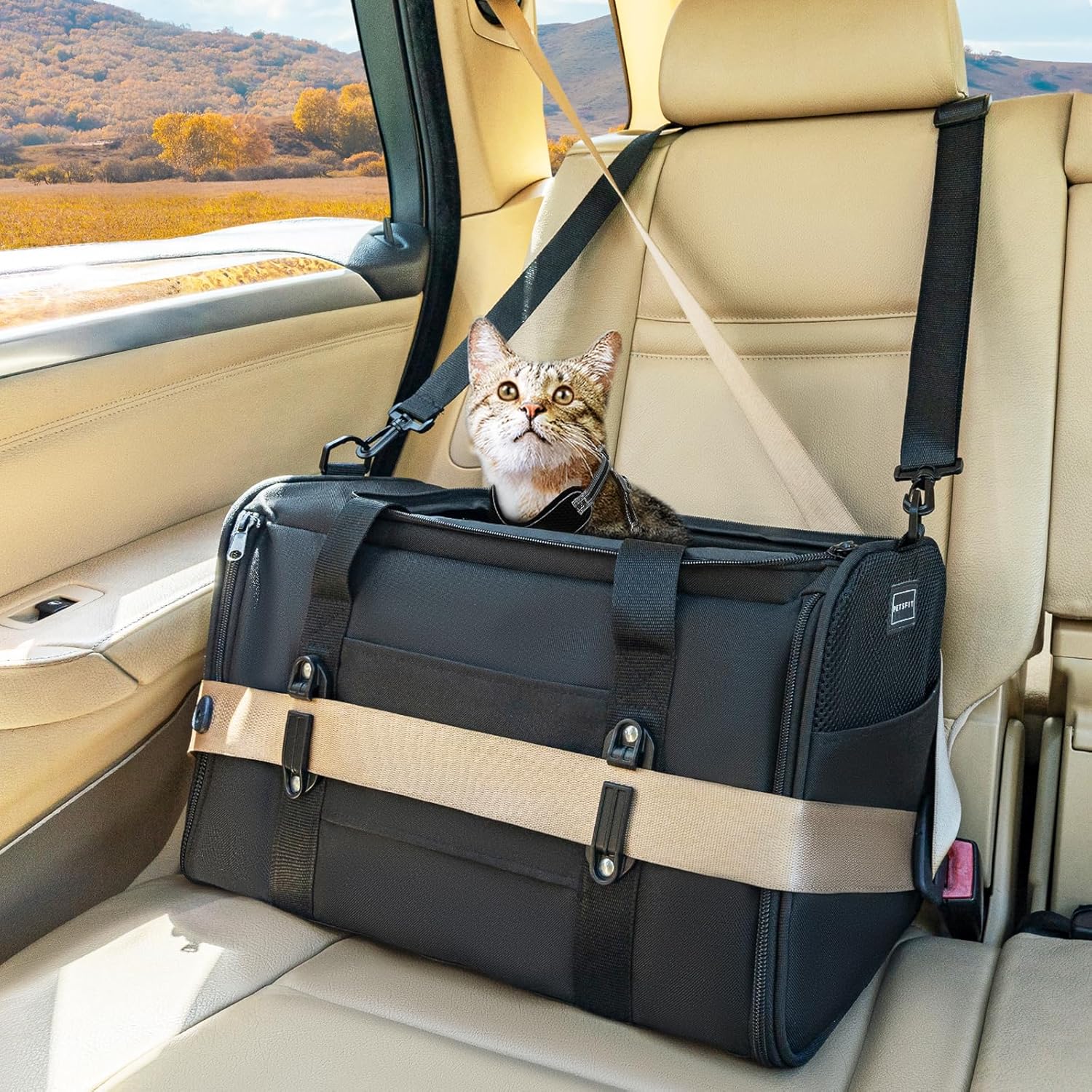 PETSFIT Airline-Approved Cat Carrier – Safe, Escape-Proof Design