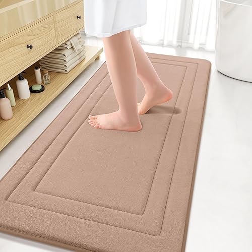 Miniatura 37 de Arotive Tapete de baño de espuma viscoelástica de 30 x 20 pulgadas, ultra suave y absorbente, lavable a máquina, cómodo tapete de baño para suelo