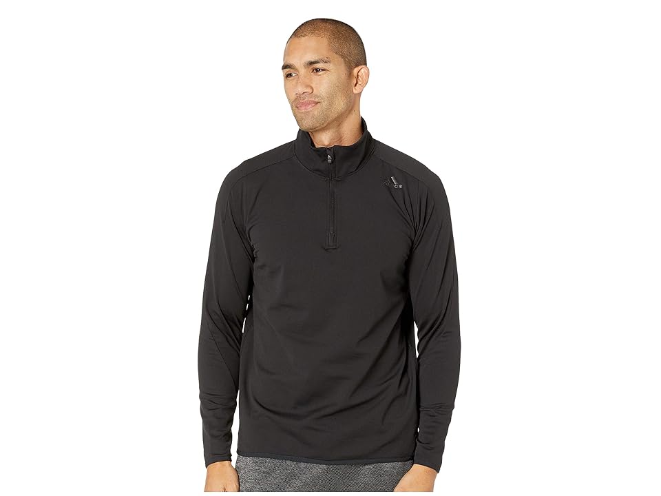 

adidas Ultimate Transition 1/4 Zip Shirt (Black) Men's Long Sleeve Pullover