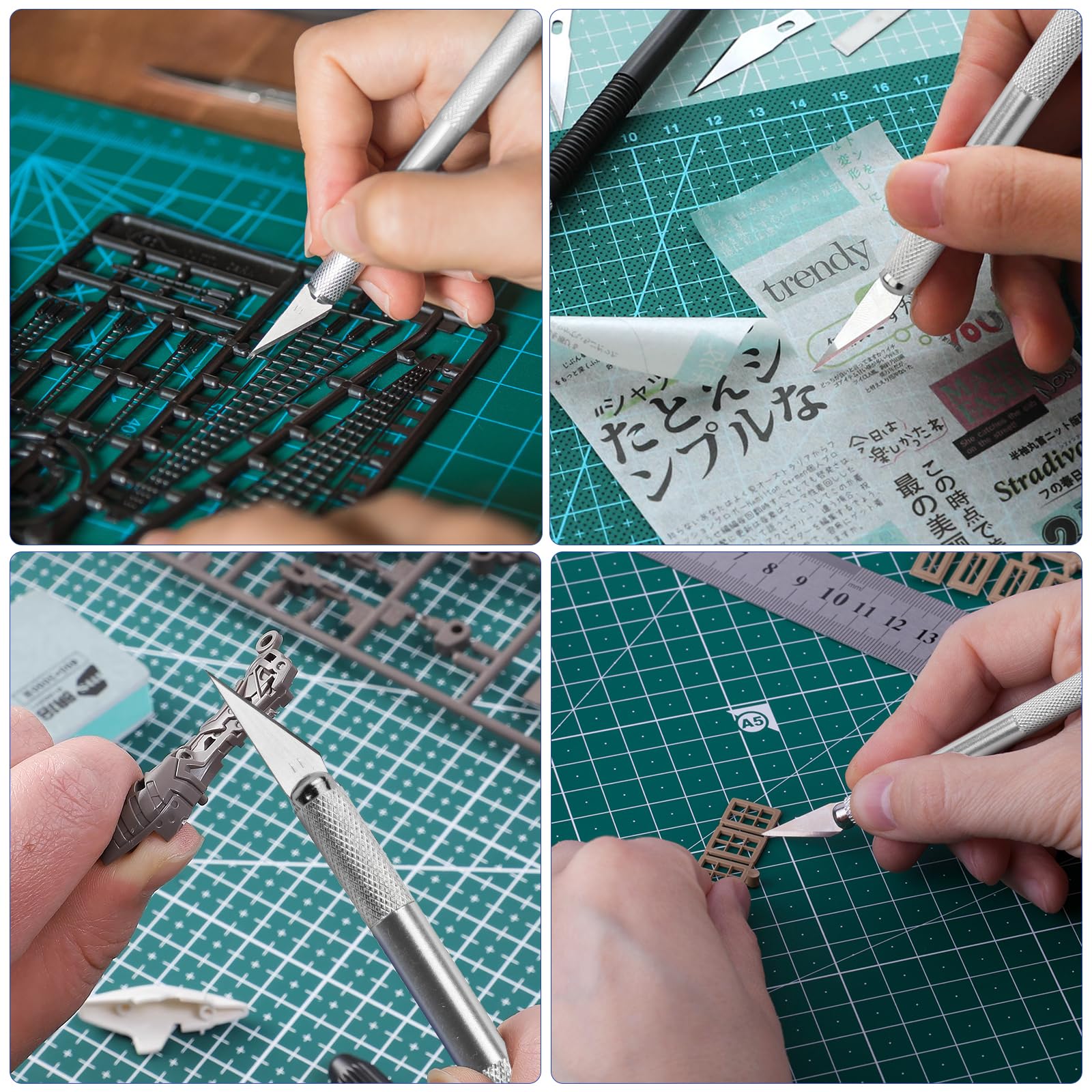 HOTUT Outils de Modélisme, 14 Pièces Modeleur Basic Outils Craft Set, Ensemble d'outils de Fabrication de Modèles, Modèle Outils de Loisirs Kit pour L'assemblage, Construction, Réparation de Modèles
