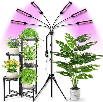 LED Grow Lights for Indoor Plants Full Spectrum, 540 LEDs Plant Lights for Indoor Growing with 58" Adjustable Stand, Plant Grow Lights with Auto Timer for Indoor Tall Plants.