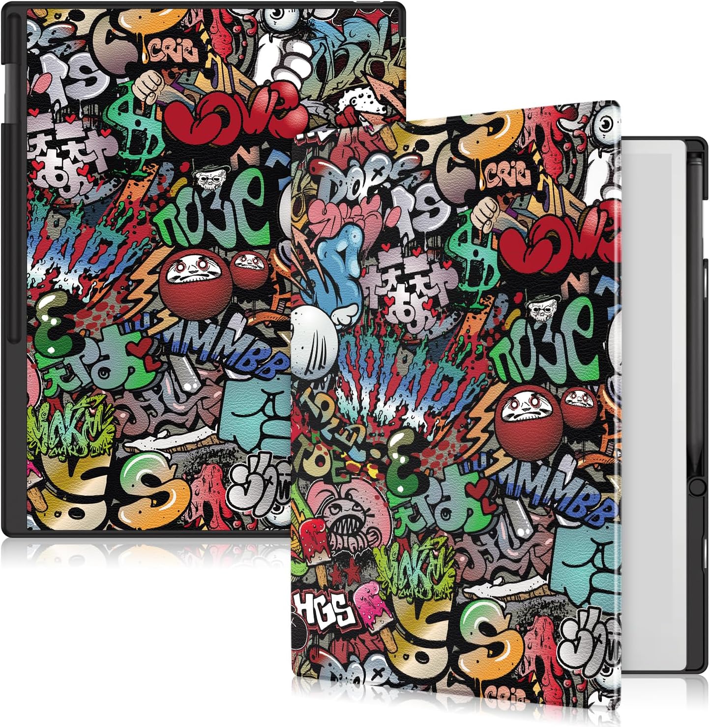 Case Compatible with Remarkable Paper Pro 11.8 Paper Tablet 2024 Released, Folio Protective Case with Pen Holder,Graffiti