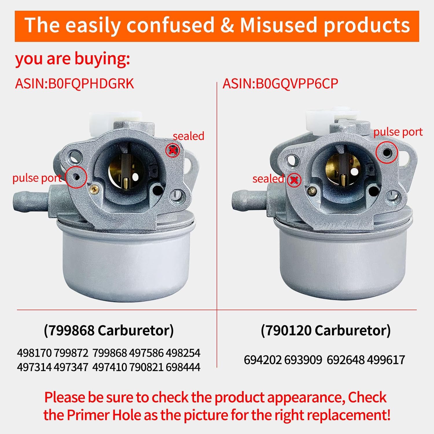 Ruixing OEM 799868 Carburetor for Briggs & Stratton 498170 799872 497586 498254 14111 6.75 hp 6.5hp 190cc 675 625 Series Engine Parts Craftsman Murray Push Mower Toro Lawn mower 497314 698444 790821