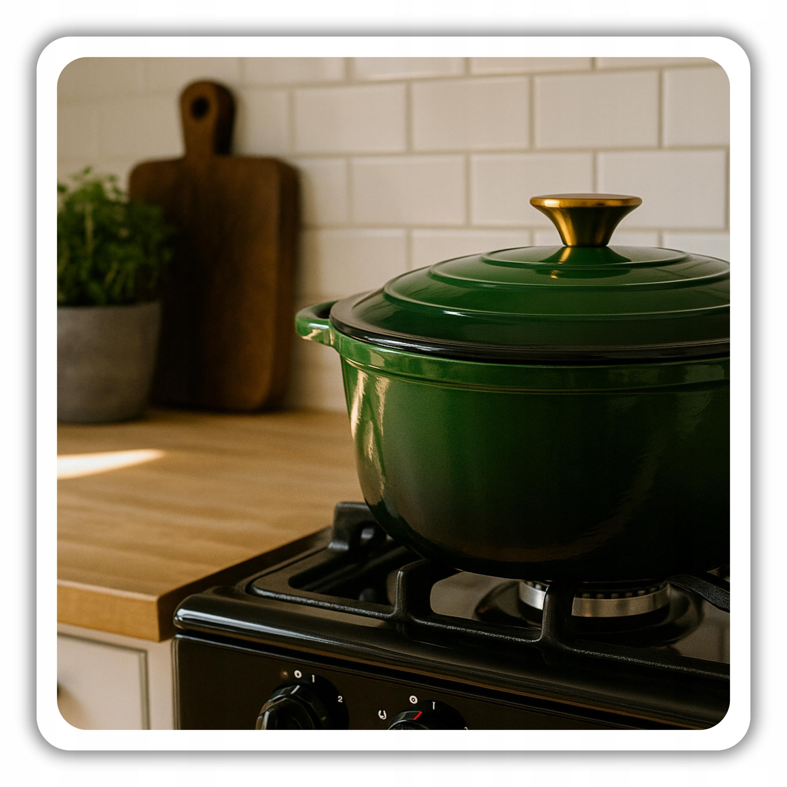 HAGE Olla de hierro fundido esmaltada con tapa 3 l 22 cm – Cacerola alta esmaltada para todo tipo de fuegos – Cacerola de hierro fundido para inducción apta para horno – olla de pan para hornear pan