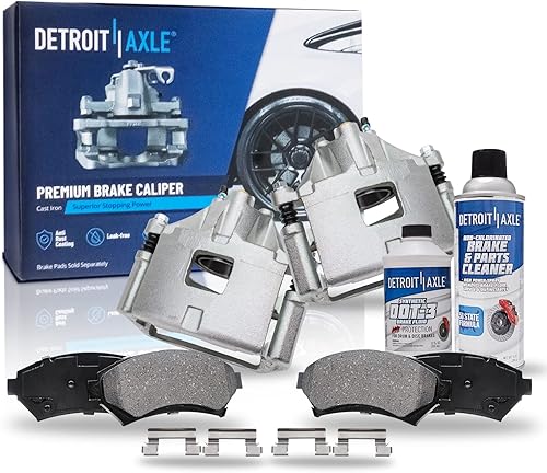 Miniatura 143 de Detroit Axle - Kit de freno para pastillas de freno de cerámica Ford Mustang Base GT 2000 2001 2002 2003 con repuesto de hardware delantero y trasero