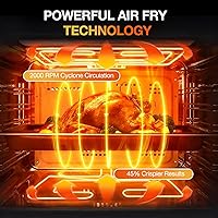 Vista 4 de ROBAM Horno de vapor combinado de encimera, freidora de aire multifunción 20 en 1, asado y horneado de vapor de convección, cocción multietapa