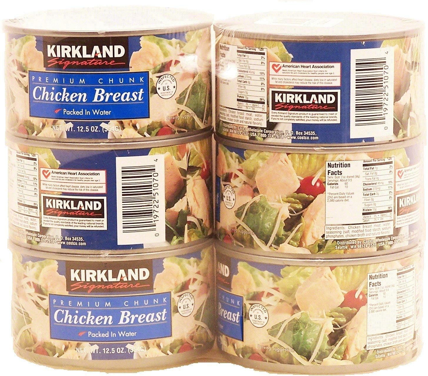 Kirkland Signature Premium Chunk Chicken Breast Packed in