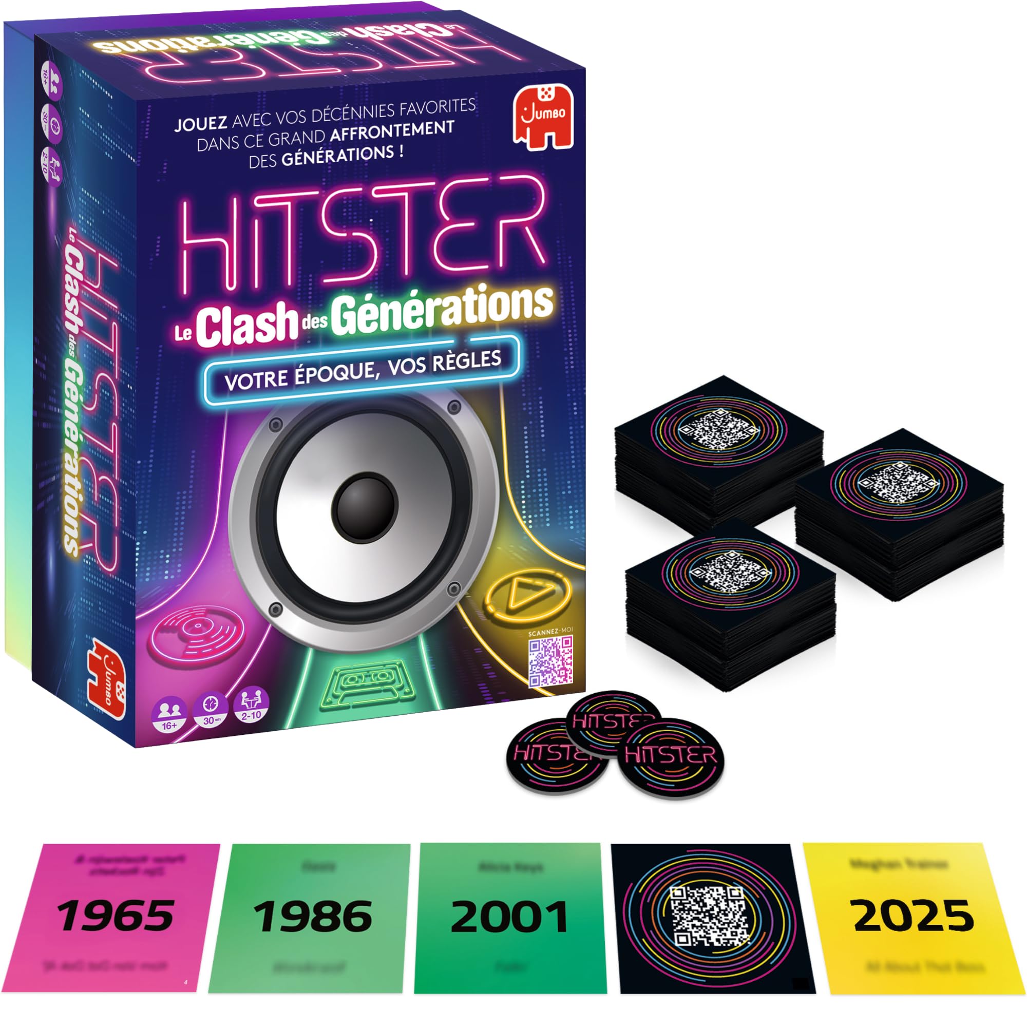Hitster - Clash des Générations - Jeu de Société 2-10 Joueurs