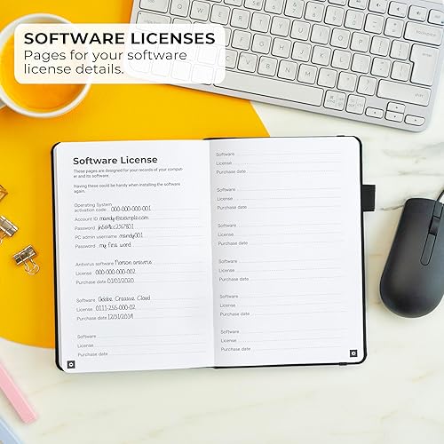 Vista 6 de Clever Fox - Libreta de contraseñas – Organizador alfabetizado de direcciones de Internet y contraseñas – Cuaderno de contraseñas para computadora