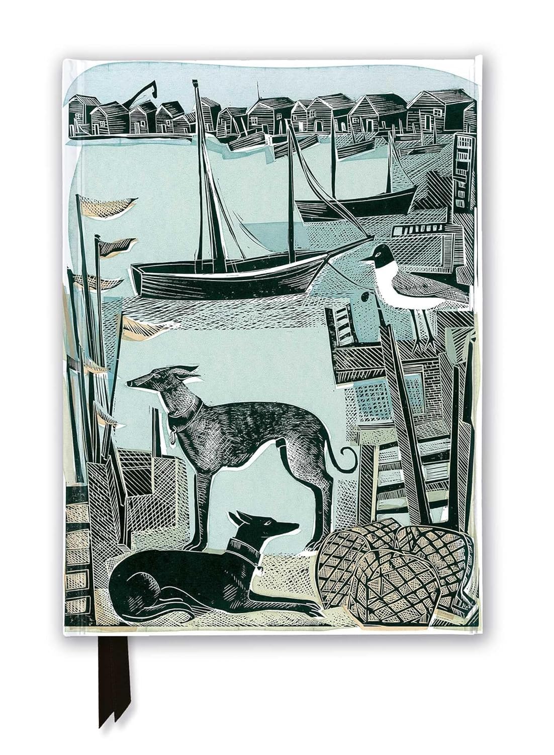 Angela Harding: Harbour Whippets (Foiled Journal) (Flame Tree Notebooks)