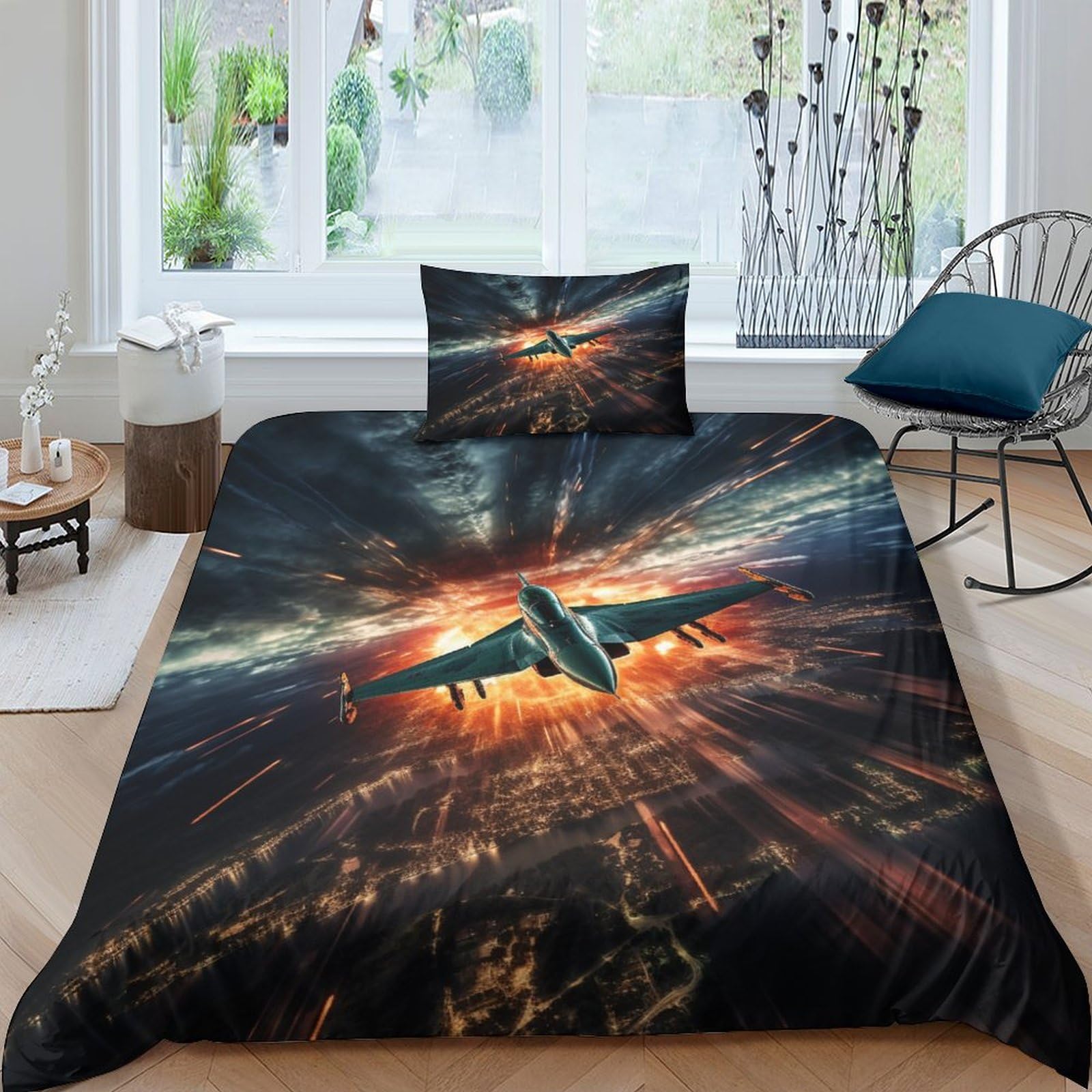 Couette avion 135x200 enfant hypoallergénique microfibre avec zip