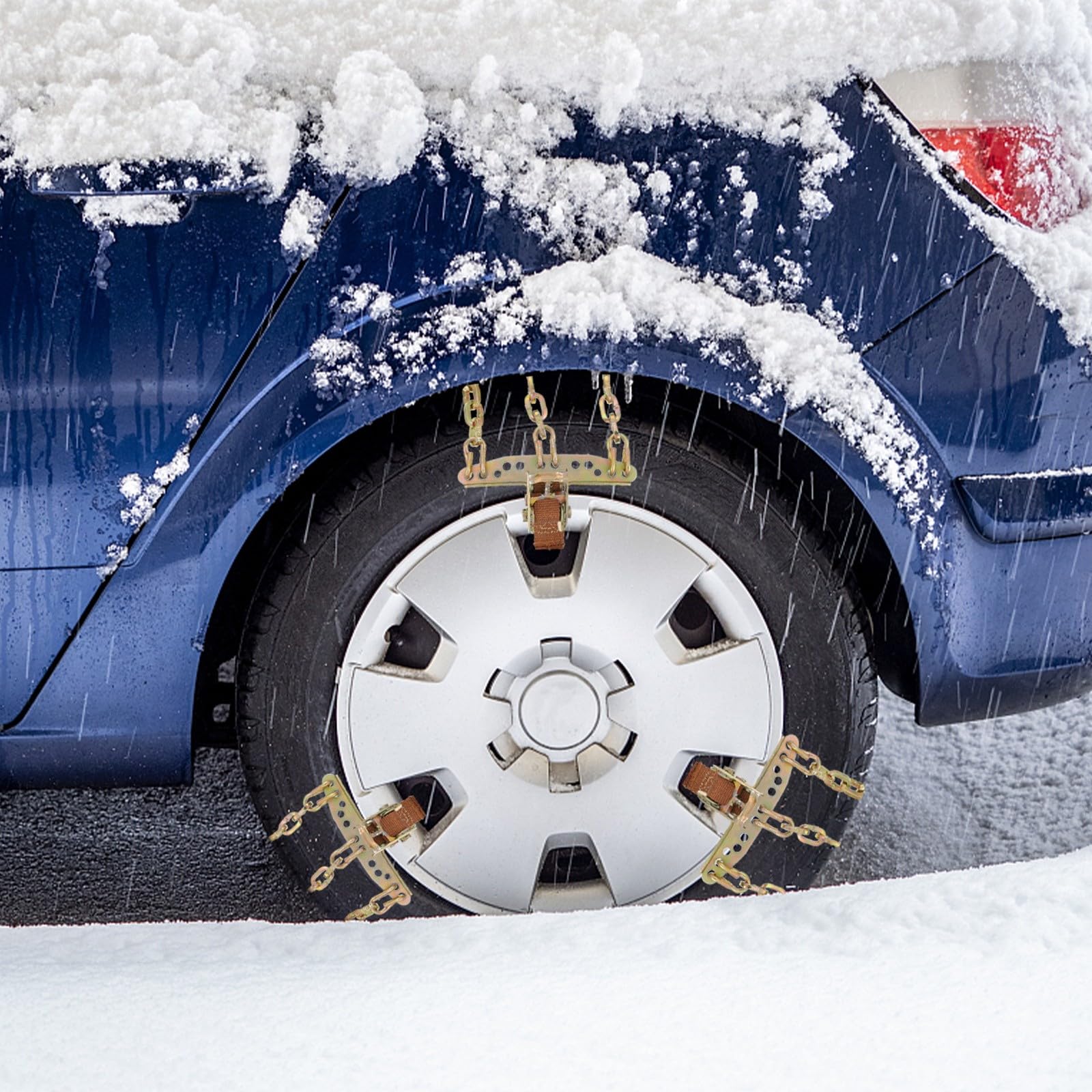 Acero Cadena de Antideslizante para Ruedas Coche para Nieve
