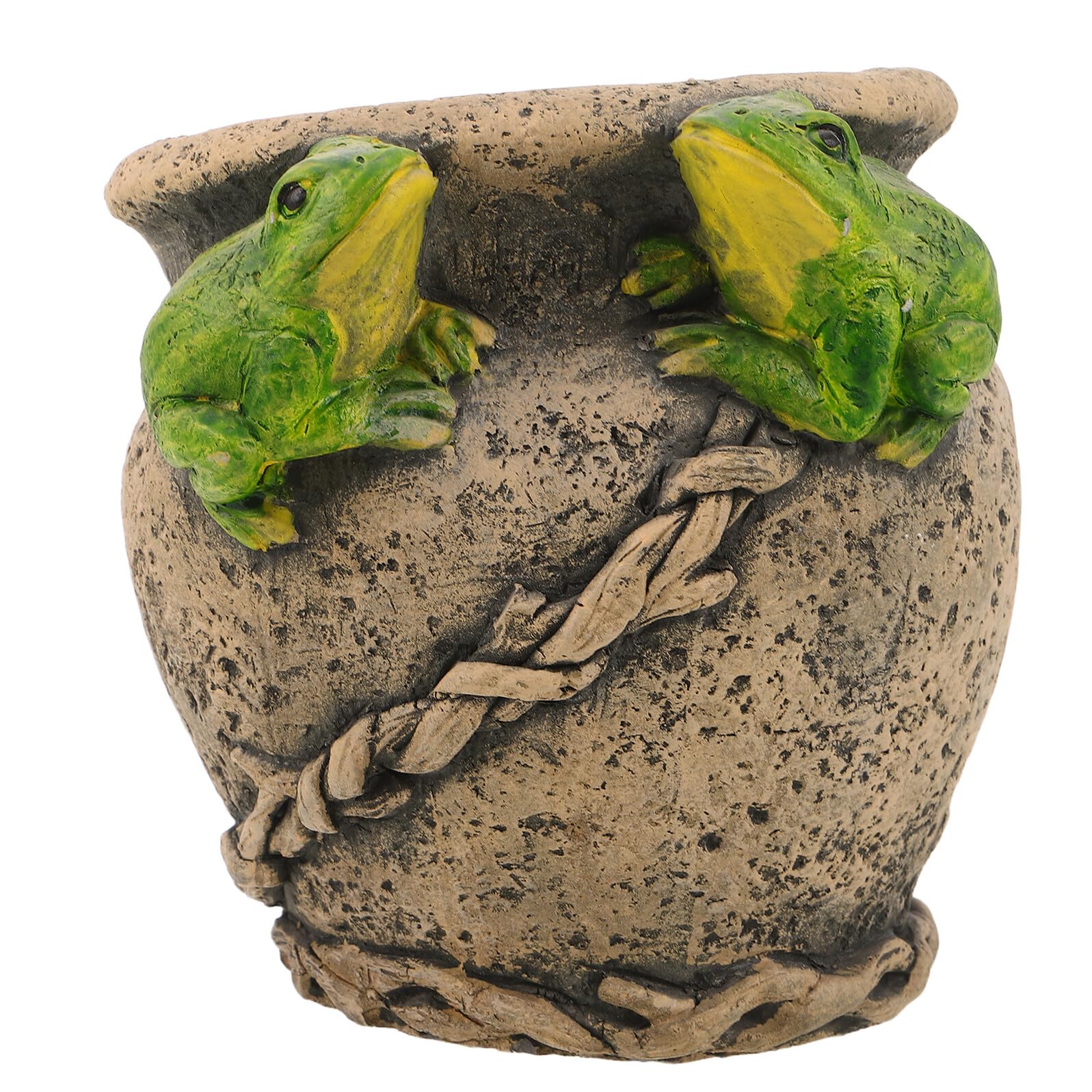 Pot à succulentes original en ciment de grenouille rétro Gatuida pour plantes de 14 cm
