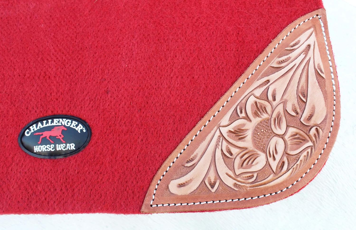 CHALLENGER Horse Saddle PAD Western Contoured Wool Felt Moisture Wicking Saddle Pad 39177