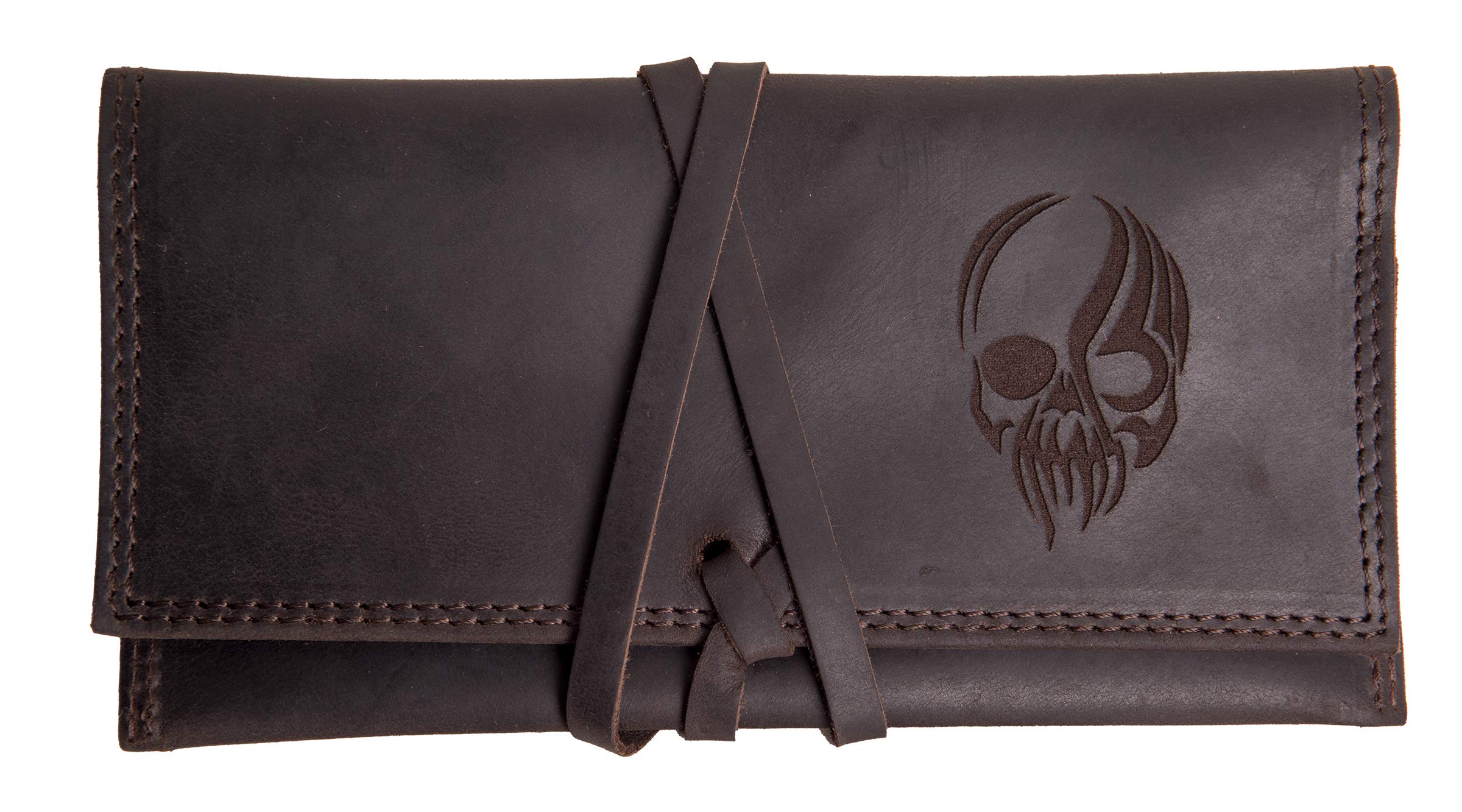 ANDERS Pochette Tabac Cuir Véritable - Sac à Tabac Avec Compartiments - Design Allemand - Marron