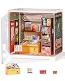Rolife Mini Super Creator Series, DIY Miniature Memory Book Store Dollhouse House Kit, Bulid Scenary for Action Collectible Figures,Creative Gifts for Women Kid Adults