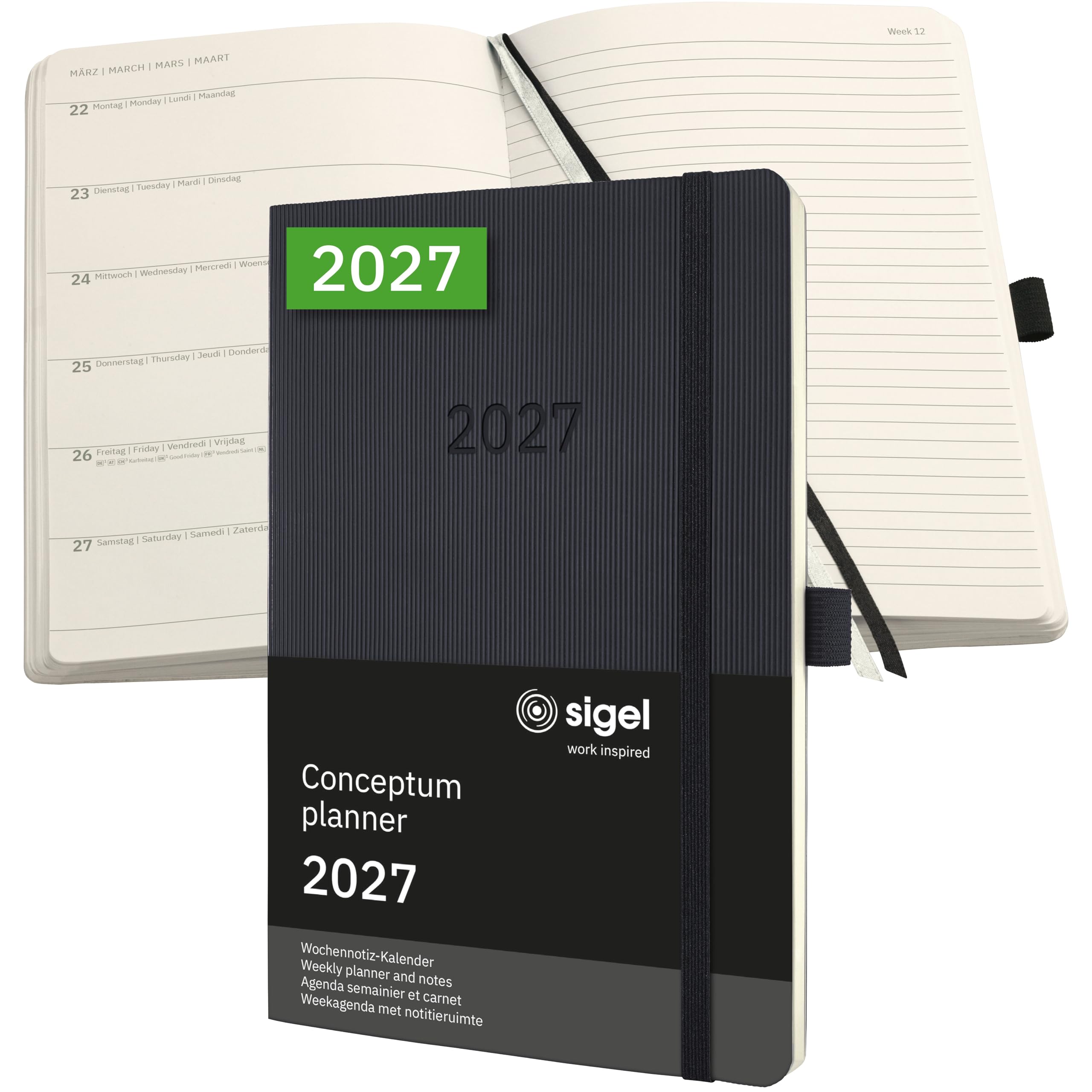 SIGEL Conceptum 2027 Weekly Diary & Notebook A5 Soft Cover