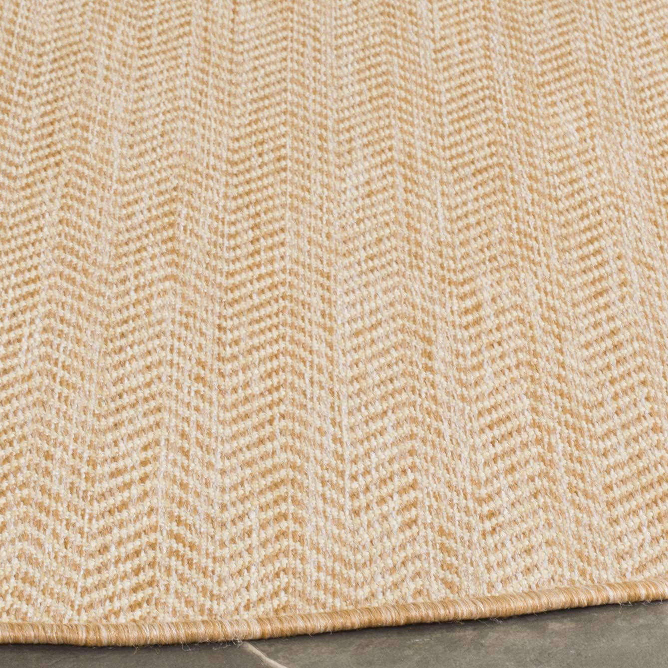 Elegance Refined Natural Cream 5'3" x 7'7" Synthetic Area Rug