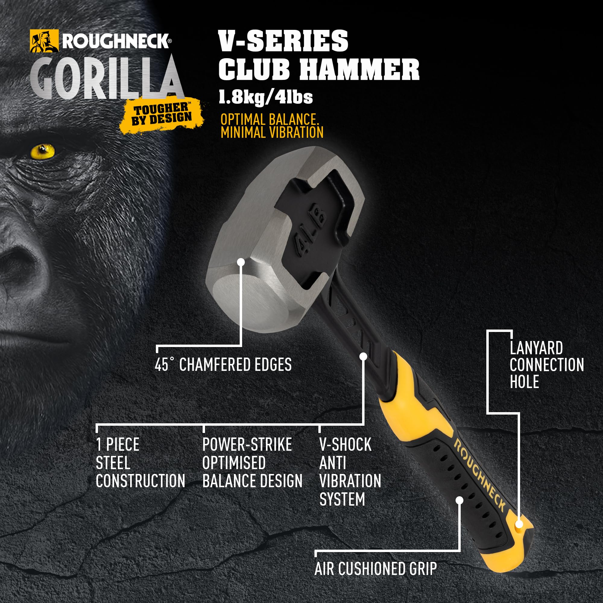 Roughneck® Gorilla V-Serie Schlägerhammer, 1,8 kg