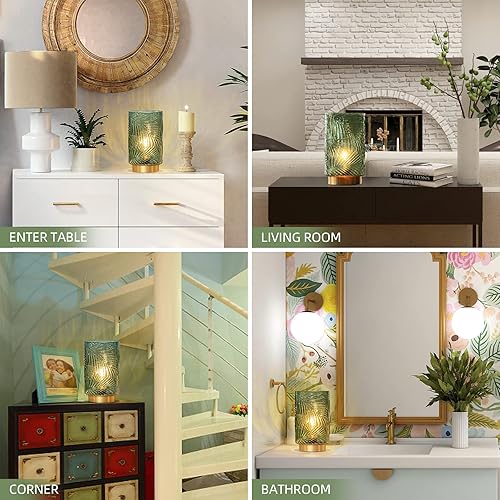 Miniatura 8 de Lámpara de mesa con pilas, lámparas inalámbricas para decoración del hogar, luz nocturna a pilas con bombilla LED con temporizador, luces