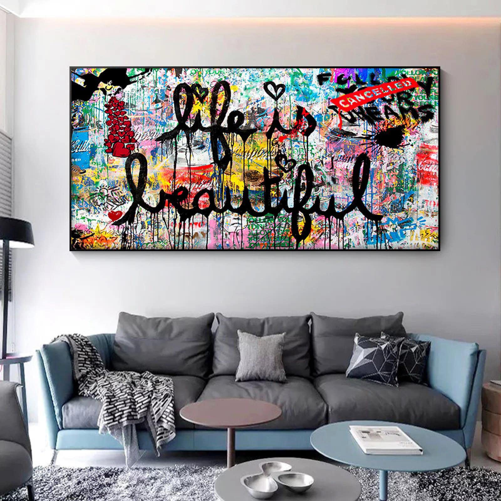 Amazon.co.jp: Street Graffiti Art《Life Is Beautiful Positive