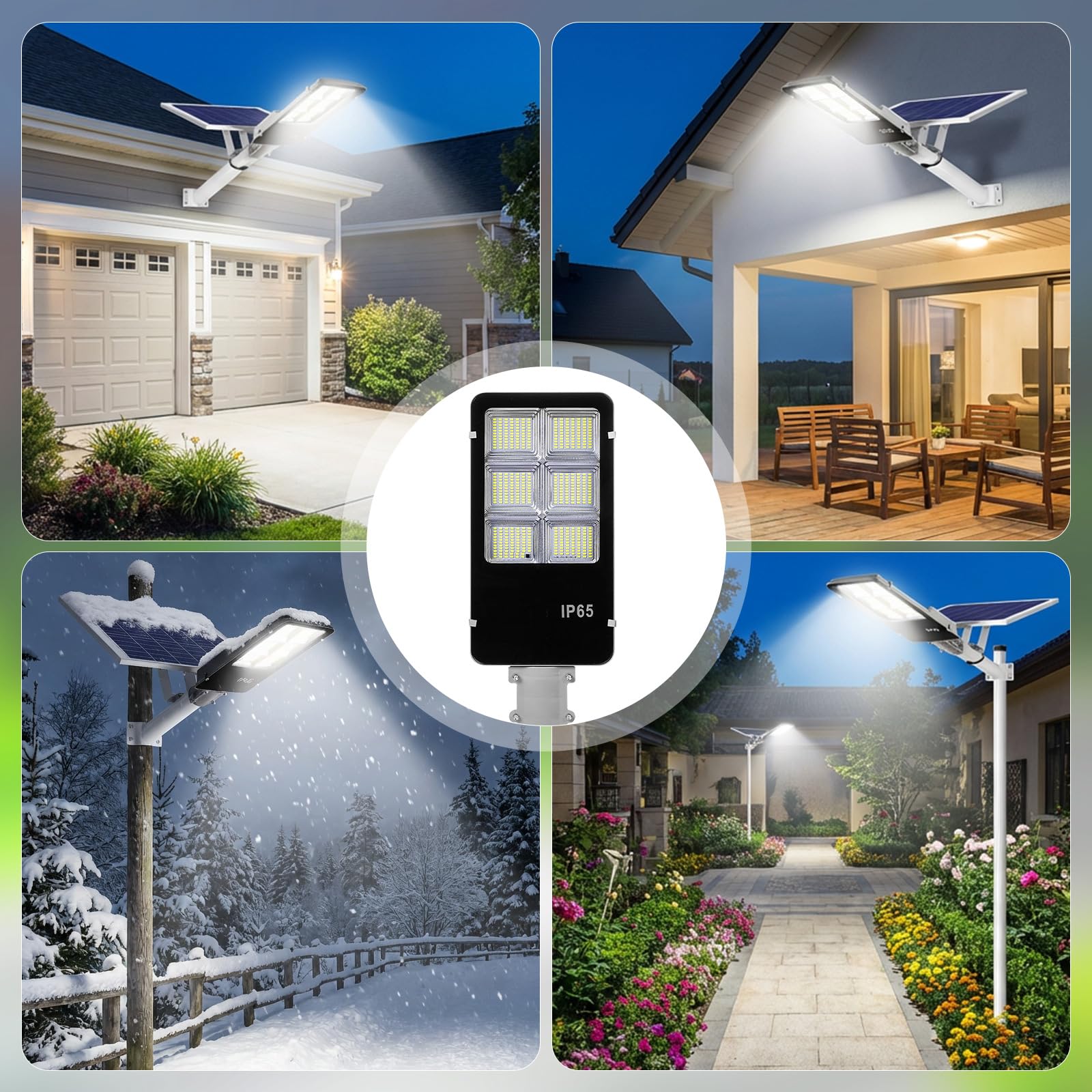 Solarlampen für Außen mit 462 LEDs, 40000LM Solar Straßenleuchte mit Bewegungssensor & Fernbedienung, IP65 Wasserdichte 20000mAh Solarleuchte für Garten, Hof, Garage und Parkplatz, 6500K Kaltweiß