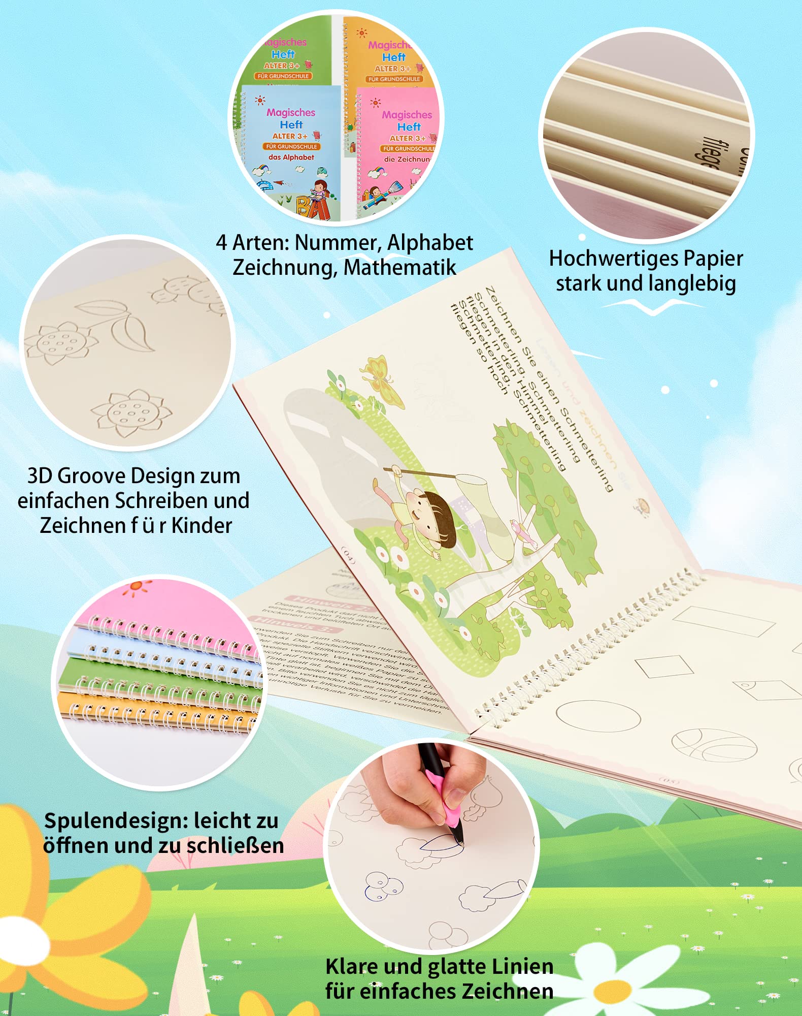 TOUVE Magische Übungshefte 4er Set - Wiederverwend Produktbild-Vorschau 9