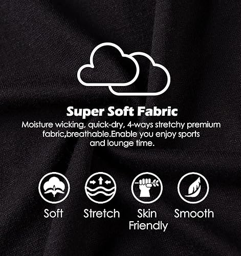 Miniatura 4 de Envlon Pantalones de yoga para mujer con bolsillos, cómodos, elásticos, holgados, de pierna ancha, pantalones casuales transpirables para correr