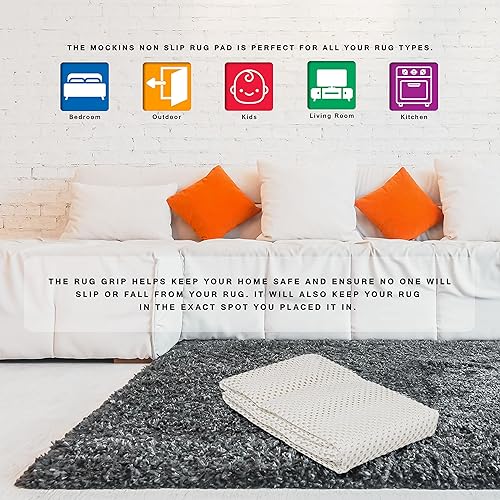 Miniatura 7 de Nevlers Almohadilla antideslizante de 8 x 10 pies Agarre de alfombra extra gruesa Almohadillas antideslizantes de primera calidad Almohadilla