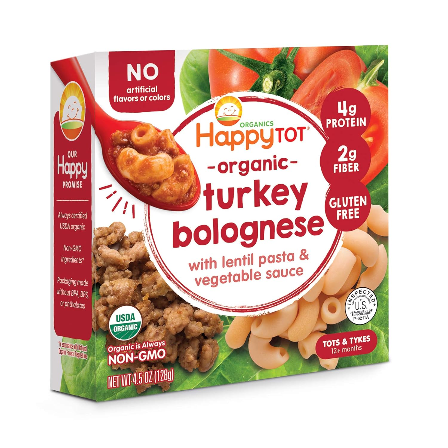 HAPPYTOT Organics Love My Veggies Bowl, Squash Ravioli with Squash, Pumpkin & Sage Sauce, 4.5 Ounce Pouch (Pack of 8) packaging may vary