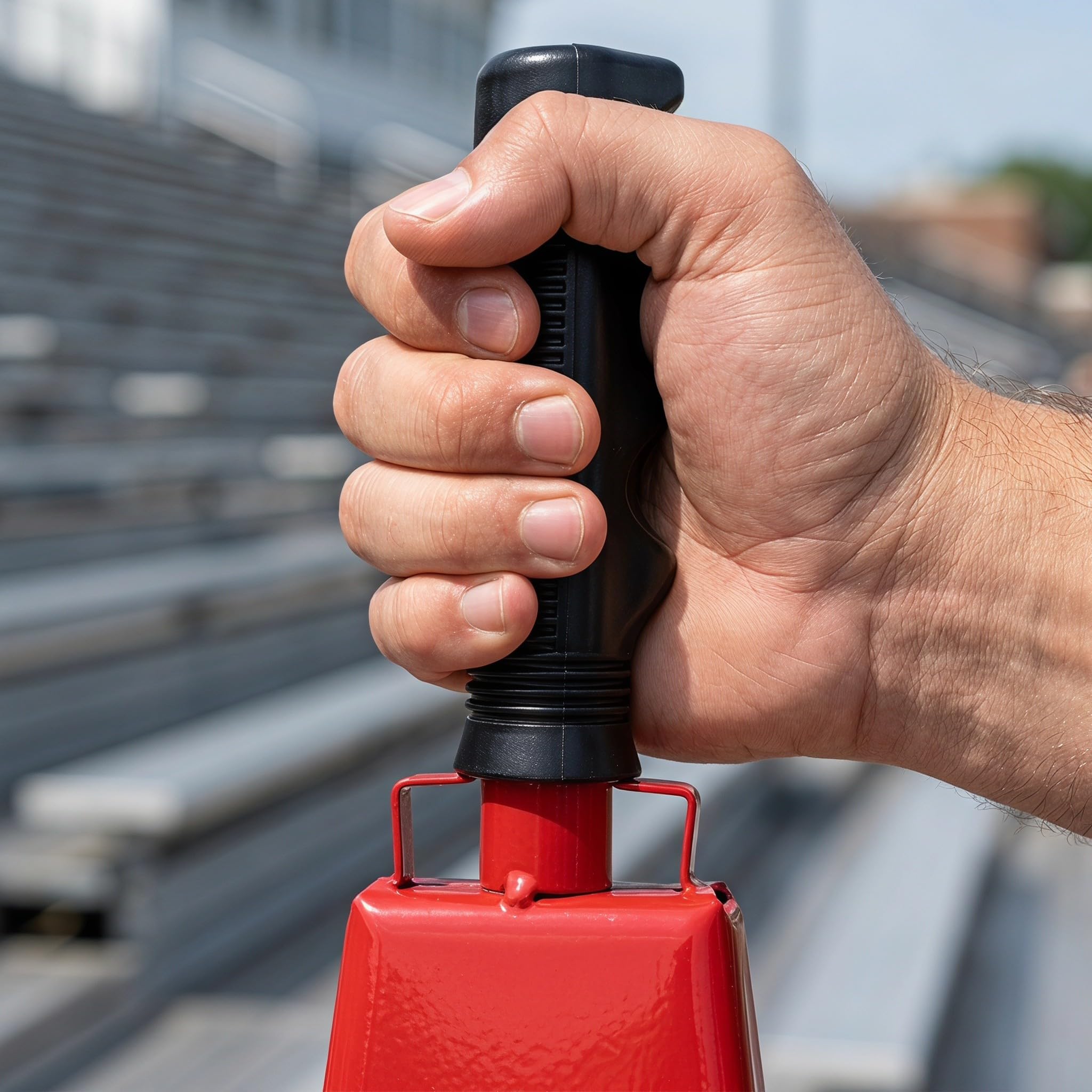 Mipcase 3 dzwonki do cheerleadingu, krowie, do gry w piłkę nożną, 9-calowy | Dzwonki dla krów na imprezy sportowe, instrumenty perkusyjne, głośny generator hałasu do sportu, ręczny dzwonek dla krów