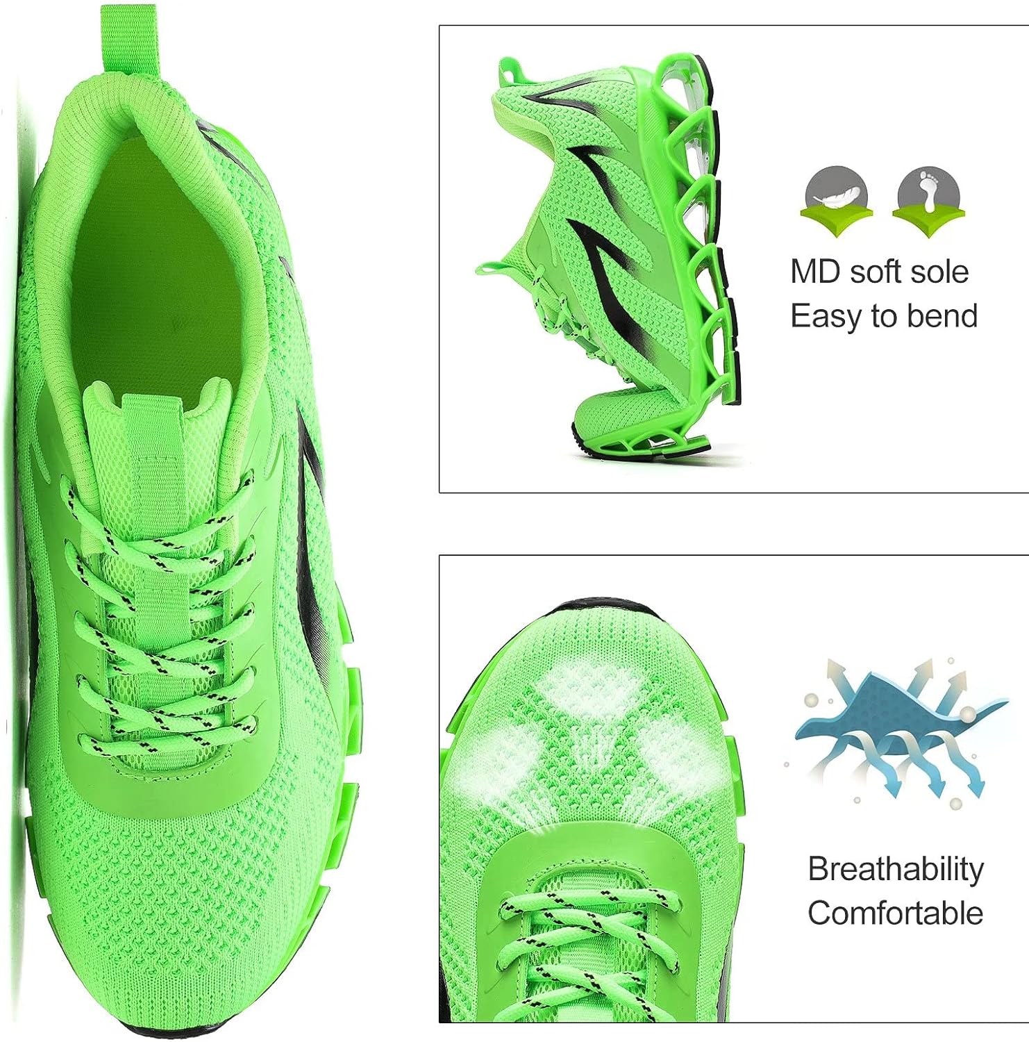 Mens Running Shoes Blade Tennis Walking Casual Sneakers Comfort Fashion Non Slip Work Sport Athletic Trainers - Image 4