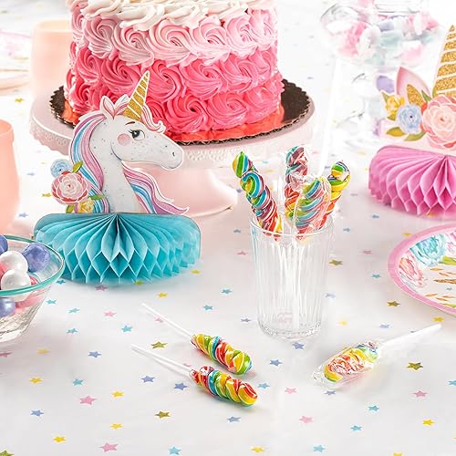 Miniatura 3 de 4YoreElves - Paletas de unicornio arcoíris envueltas individualmente, repletas de sabor afrutado, grandes paletas de remolino para fiestas de