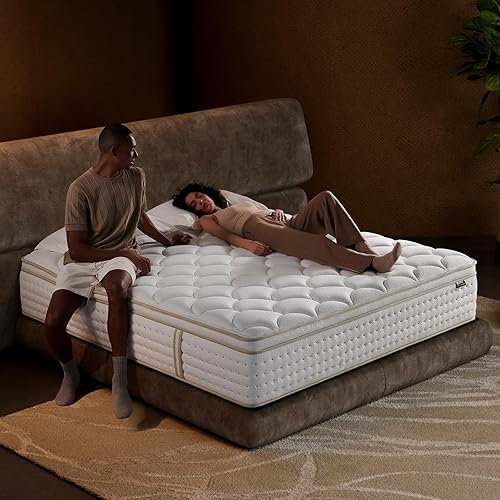 Miniatura 9 de | Colchón Queen de 12 pulgadas | Firme medio | Colchón híbrido de espuma viscoelástica de gel con resorte individual | Soporte máximo | Colchones de