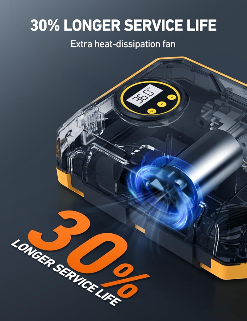AstroAI K22 Compresor Aire Portátil de 100 PSI ‎Amarillo