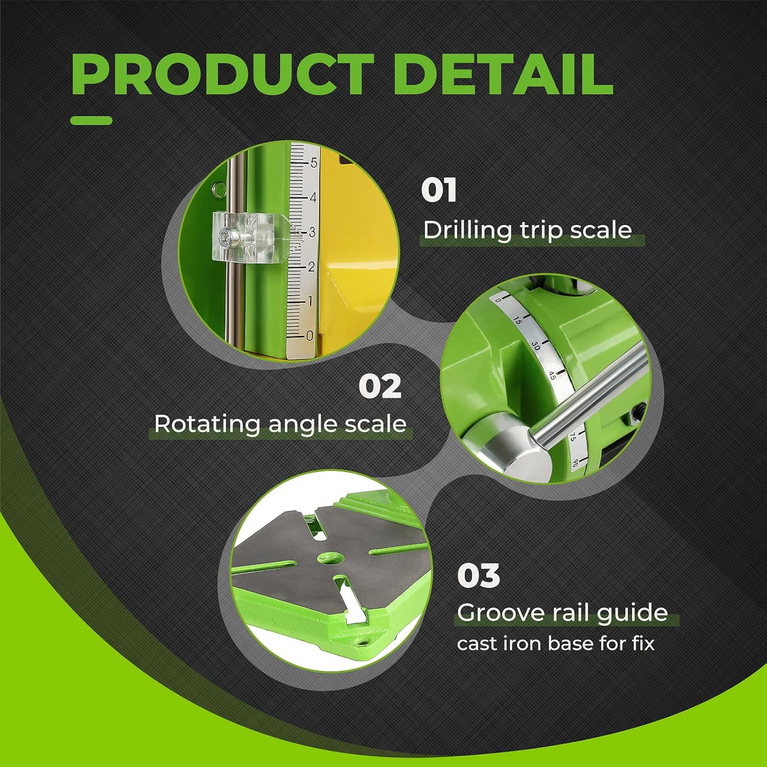 Upgrade Floor Drill Press Stand Table with Rotary Tool, 90° Rotating Fixed Frame, Clamp for Hand Drill Benchtop Drilling Collet,Table Drill Press Kit Tool Holder for Benchtop Repair