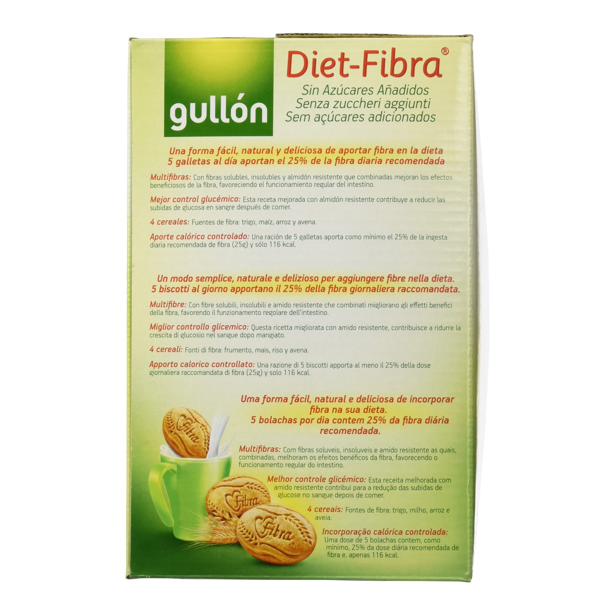 Gullón Galleta Fibra sin Azúcar, 450g