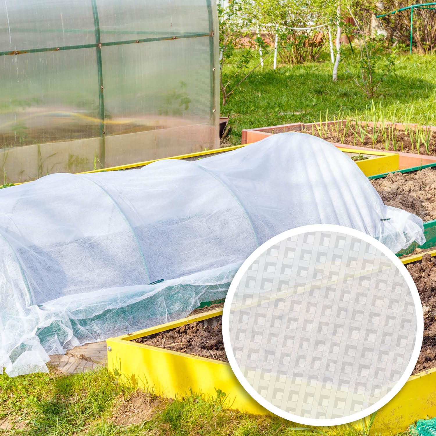 com-four® 360 m² Frühbeetvlies - 17g/m² Wintervlies als Frostschutz - Abdeckvlies 24 Stück 1,5 x 10 m - reißfestes Hochbeet-Vlies für Gemüse, Obstbäume und als Kälteschutz (360m²-17g/m²)