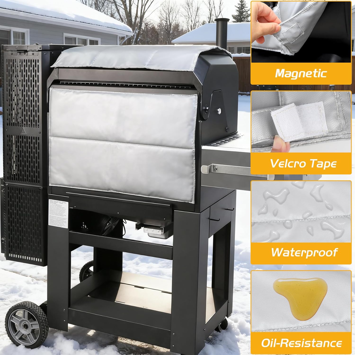 Grill Insulated Blanket for Masterbuilt Gravity 800 Series MB20040122 MB20040221 Thermal Insulation Smoker Cover Replacement Parts BBQ Winter Accessory